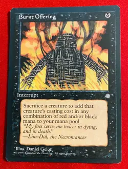MTG Magic the Gathering Burnt Offering CCG Card x4 Wizards of the Coast 1995 - Image 2