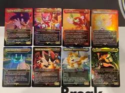 Magic Secret Lair - Sonic Friends And Foes Foil Set - OPENED with bonus card - Image 1