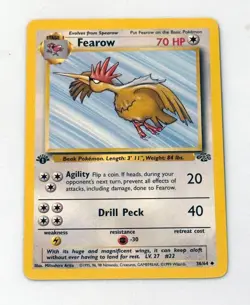1st Edition Fearow Jungle Pokemon Card TCG 1999 WOTC 36/64 - Image 1