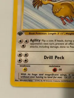 1st Edition Fearow Jungle Pokemon Card TCG 1999 WOTC 36/64 - Image 3