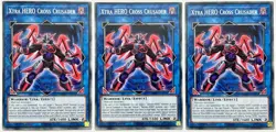 3 x MP20-EN070 Xtra HERO Cross Crusader - Common 1st Edition Near Mint YuGiOh - Image 1