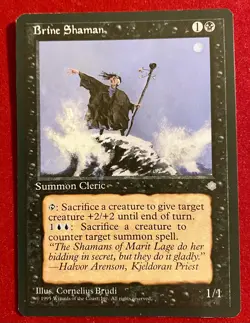 MTG Magic the Gathering Brine Shaman CCG Card x7 Wizards of the Coast 1995 - Image 2