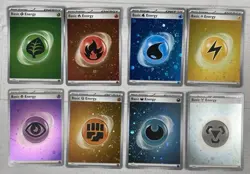 151 Cosmos Holo Energy Full Set 8 Card Pokemon SV SVE 001-008 Swirls NM - Image 1