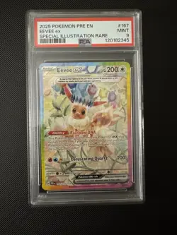 2025 Pokemon Eevee ex Special Illustration Rare Card PSA 9 Mint - Image 1