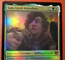 MTG, MAGIC: SAM,LOYAL ATTENDANT, LTC, COMMANDER UNPLAYED, MYTHIC #0007 FOIL - Image 2