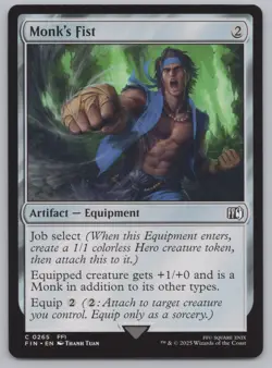 MTG Playset (4) - Final Fantasy - Monk's Fist #265 -h452 - Image 2