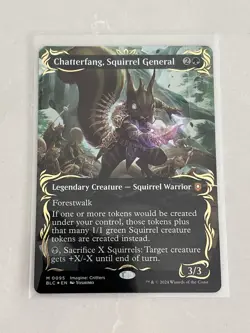 MTG Chatterfang, Squirrel General Raised Foil Bloomburrow Magic The Gathering - Image 1