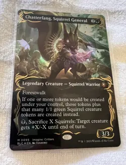 MTG Chatterfang, Squirrel General Raised Foil Bloomburrow Magic The Gathering - Image 3