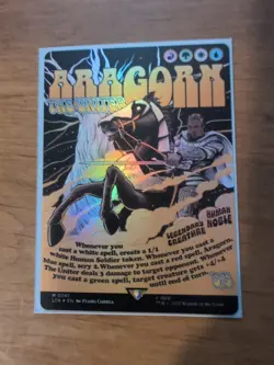 Aragorn, the Uniter Borderless Poster Foil MTG Lord of the Rings Special 0741 - Image 1