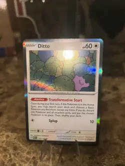 Pokemon Play! Prize Pack Cosmos Holo Ditto Card 132/165 Near Mint Condition - Image 1