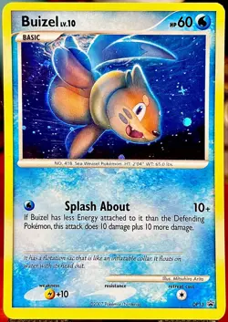 Pokemon - Buizel DP13 - Diamond & Pearl Black Star Promo - Cosmos HOLO - 2007 LP - Image 1