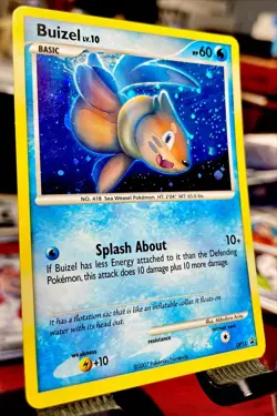 Pokemon - Buizel DP13 - Diamond & Pearl Black Star Promo - Cosmos HOLO - 2007 LP - Image 2