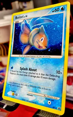 Pokemon - Buizel DP13 - Diamond & Pearl Black Star Promo - Cosmos HOLO - 2007 LP - Image 3