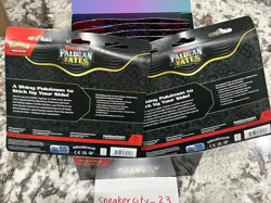 🔥 Pokemon Paldean Fates Tech Sticker Collection 12 Sealed Blisters in Display - Image 4