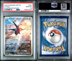 2024 POKEMON SSP EN-SURGING SPARKS ILLUSTRATION RARE #203 LATIOS PSA 10 - Image 3