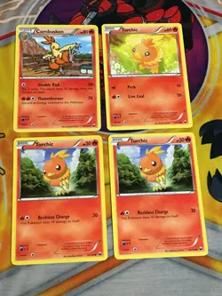 D1004 POKEMON TCG DARK EXPLORERS COMBUSKEN 16 TORCHIC 15 14 2X MP-DMG - Image 1