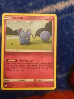 Azurill 146/236 NM Non Holo Asako Ito Crochet Discontinued Pink Fairy Pokemon - Image 1