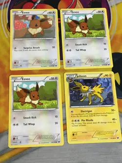 D1003 POKEMON TCG DARK EXPLORERS JOLTEON 37 EEVEE 83 84 2X LP-MP - Image 1