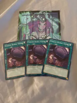 Yugioh 3x Foolish Burial Goods SDCB-EN030 Common 1st Edition Near Mint - Mint - Image 1
