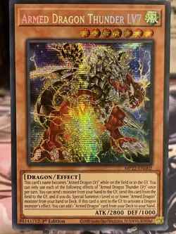 🔥Yugioh MP22-EN002 Armed Dragon Thunder LV7 PRISMATIC SECRET RARE 1ST EDITION - Image 1