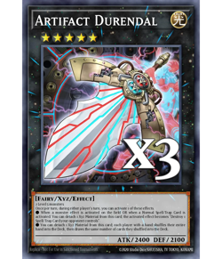 3x Artifact Durendal JUSH-EN057 Rare NM 1st Ed YUGIOH - Image 1