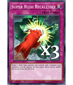 3x Super Rush Recklessly JUSH-EN055 Rare NM 1st Ed YUGIOH - Image 1