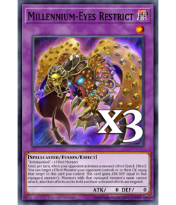 3x Millennium-Eyes Restrict JUSH-EN047 Rare NM 1st Ed YUGIOH - Image 1