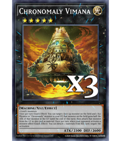 3x Chronomaly Vimana JUSH-EN044 Rare NM 1st Ed YUGIOH - Image 1