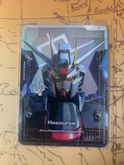 Gundam TCG R-008 Freedom Gundam Resource C+ Foil Gundam Card Game - Image 1
