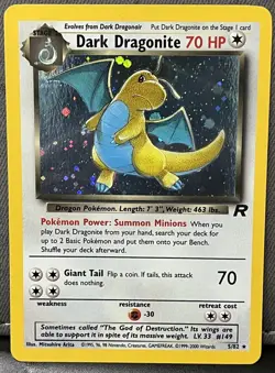 Dark Dragonite Holo 5/82 - Team Rocket - WOTC 2000 - LP/NM Pokemon Card - Image 1