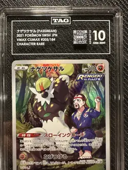 Passimian 203/184 CHR VMAX Climax TAG 10 Gem Mint Japanese Pokemon Card - Image 3