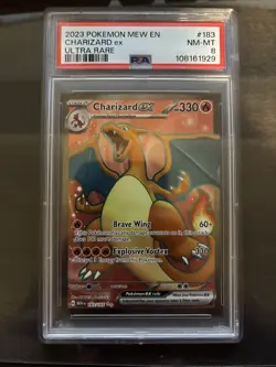 2023 Pokemon Scarlet And Violet 151 - Charizard ex 183/165 Ultra Rare Card PSA 8 - Image 1
