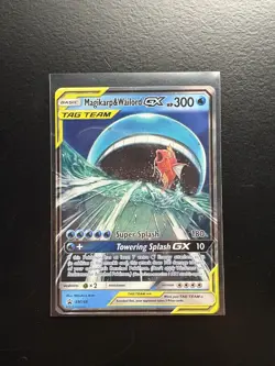 Pokemon TCG Magikarp & Wailord GX SM166 Holo Card - Image 1