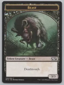 MTG (10) Beast Token (Black / Deathtouch) - Core Set 2015 -M15 5/14 -R1 - Image 2