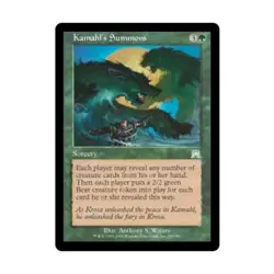 WOTC MtG Onslaught Kamahl's Summons (U) (Foil) EX - Image 1