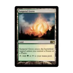 WOTC MtG M12 Sunpetal Grove (R) (Foil) EX - Image 1
