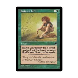 WOTC MtG Portal 2nd Age Nature's Lore (C) EX - Image 1
