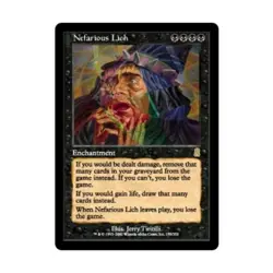 WOTC MtG Odyssey Nefarious Lich (R) EX - Image 1