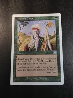 Worldly Tutor Classic Sixth Edition Mtg Magic the Gathering 1999 - Image 1