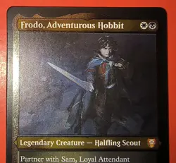 MTG, MAGIC: FRODO, ADVENTUROUS HOBBIT, LTC, UNPLAYED, MYTHIC #0082 ,FOIL,THICK - Image 2