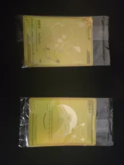 Pokemon Celebrations Pikachu V & PokeBall Gold Promos SWSH145 SWSH146 - Image 1