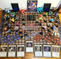 Yugioh Dungeon Dice Monsters DDM Starter Set + Many Custom Figures - Image 1