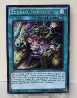 Zoodiac Barrage MP17-EN212 Secret Rare 1st Edition Yugioh TCG NM/M - Image 1