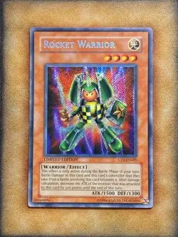Yugioh Rocket Warrior CT2-EN005 Secret Rare Limited Edition LP - Image 1