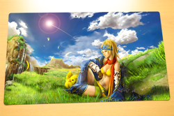 No.1163 Final Fantasy TCG Playmat Rikku Custom FF Card Mat Gaming Mat Desk Mat - Image 1