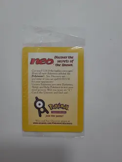 New Factory Sealed Entei 34 Black Star Movie Promo Reverse Holo Pokemon Card - Image 1