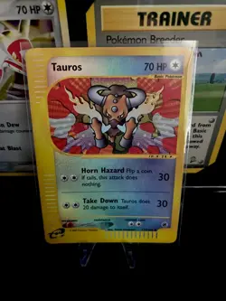 NM Tauros Reverse Holo 133/165 Expedition Near Mint Pokemon TCG E-Reader Card - Image 1