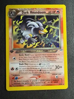 Pokemon Card - Dark Houndoom 1st Edition Neo Destiny 7/105 Holo Rare - Image 1