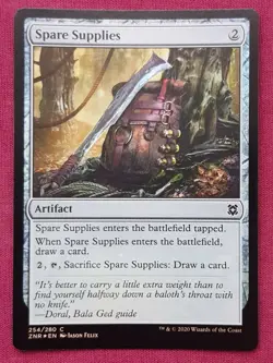 Magic The Gathering ZENDIKAR RISING FOIL SPARE SUPPLIES artifact card MTG - Image 1