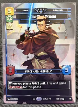 Star Wars Unlimited Obi-Wan Kenobi Galactic Championship Silver Pack Promo Card - Image 1